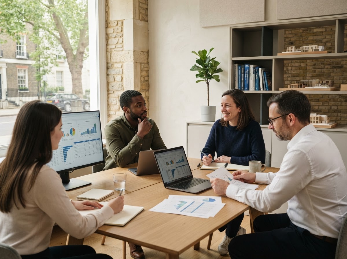 Bold Swaptorine analyst reviewing AI-generated portfolio recommendations on a dashboard